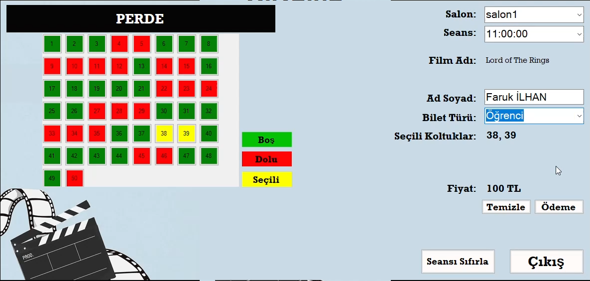 Sinema Salonu Otomasyonu